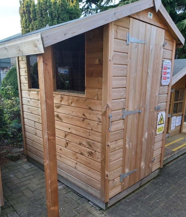 4x6 apex shed + log store 1 4x6 apex shed + log store 1